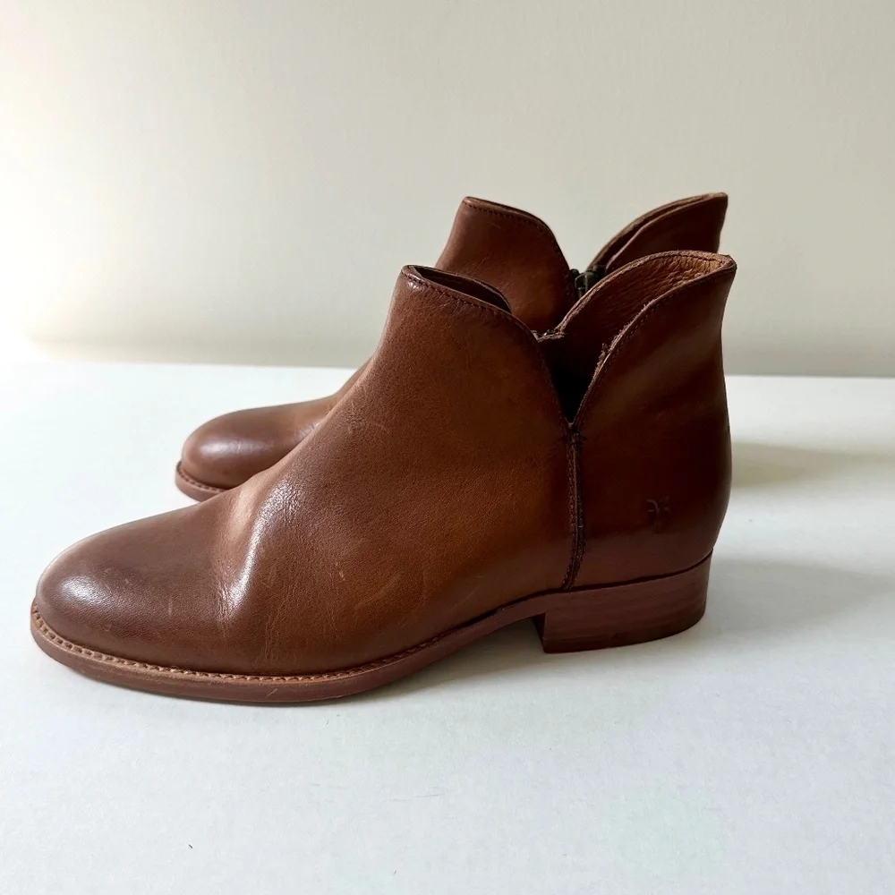 Frye Leather Melissa Ankle Boot in Caramel Color - Picture 5 of 6